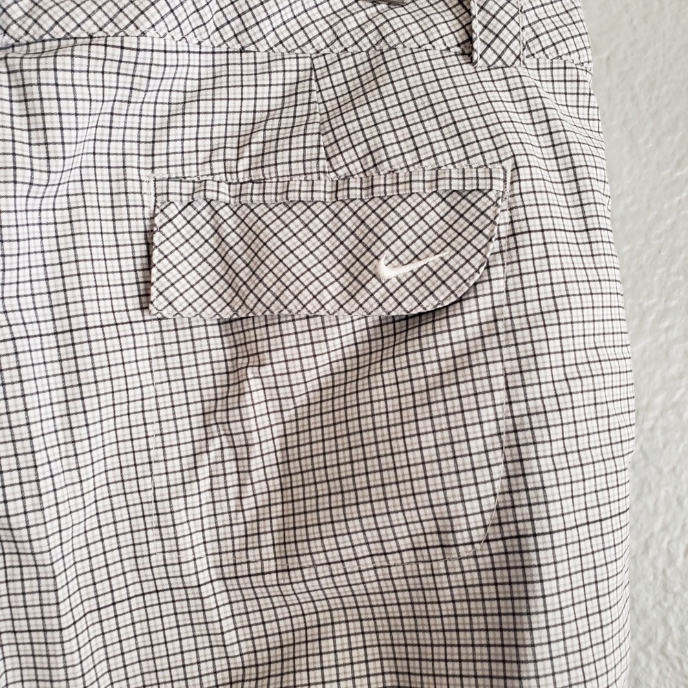 Nike Golf Dri-FIT Pants Womens 14 Black White Grid Checkered Stretch Trousers - Picture 3 of 6